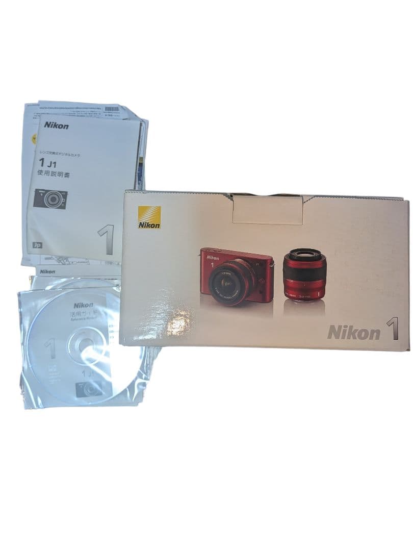 Nikon J1 レッド コンパクトデジタルカメラ レンズ2個セット