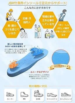 仕事用 インソール 衝撃吸収 中敷き 立ち仕事 アーチサポート XL