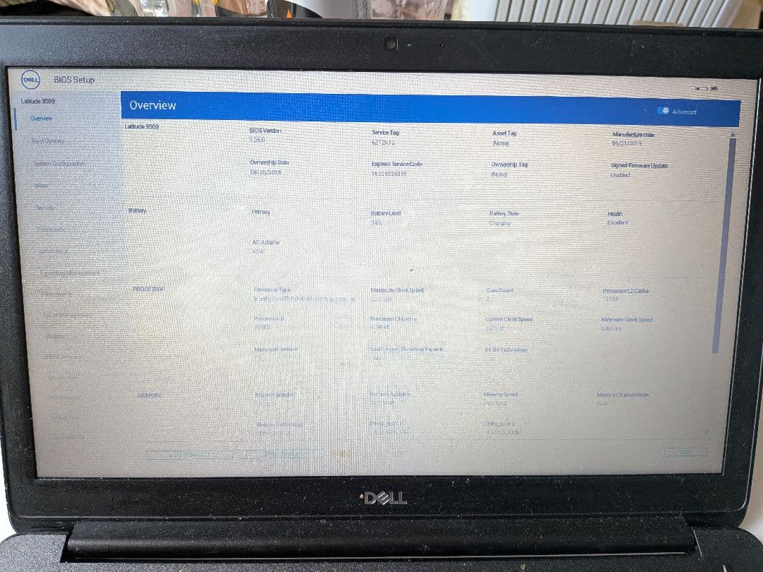 DELL 3500 / i3 / メモリ16GB / 起動不可 ジャンク