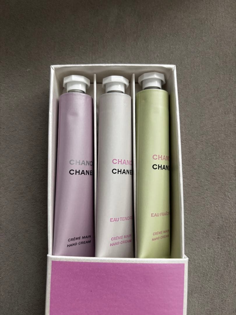 【未使用】CHANEL チャンスクレームマンハンドクリーム　ミラー巾着試供品付き