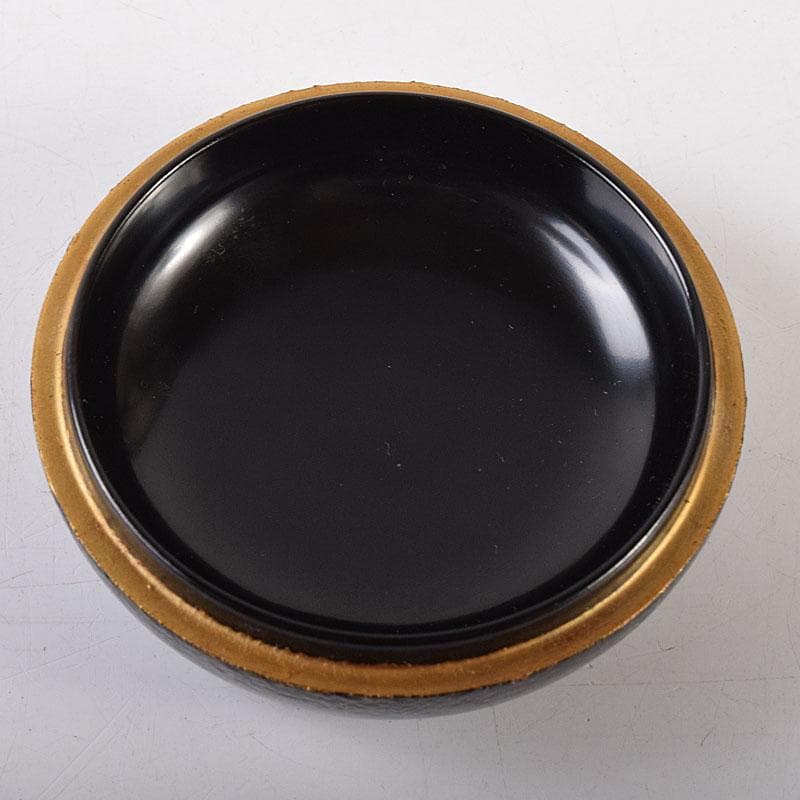茶道具　黒漆　螺鈿装飾　流水蒔絵　香合　時代箱　V　8171