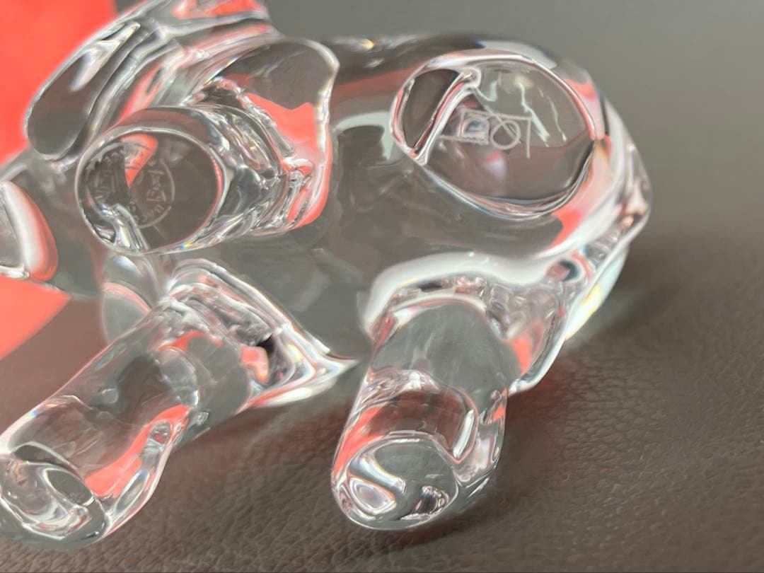 ❤️彫刻家作品❤️BACCARAT LOET エレファント親子　象　動物フィギュリン