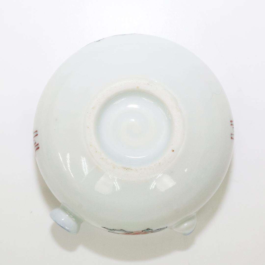 赤絵 急須風 小鉢 蓋付 7客