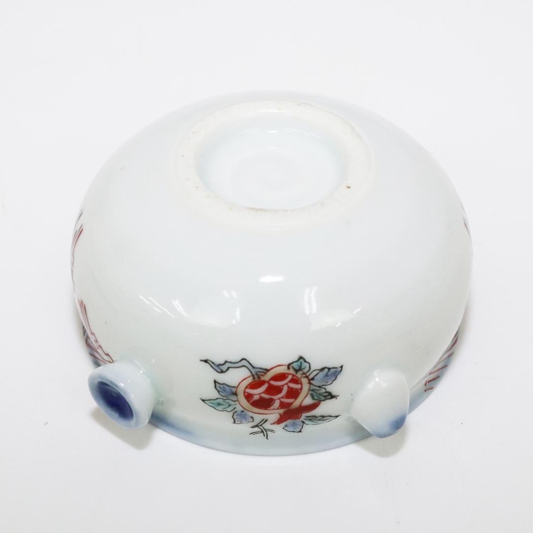 赤絵 急須風 小鉢 蓋付 7客