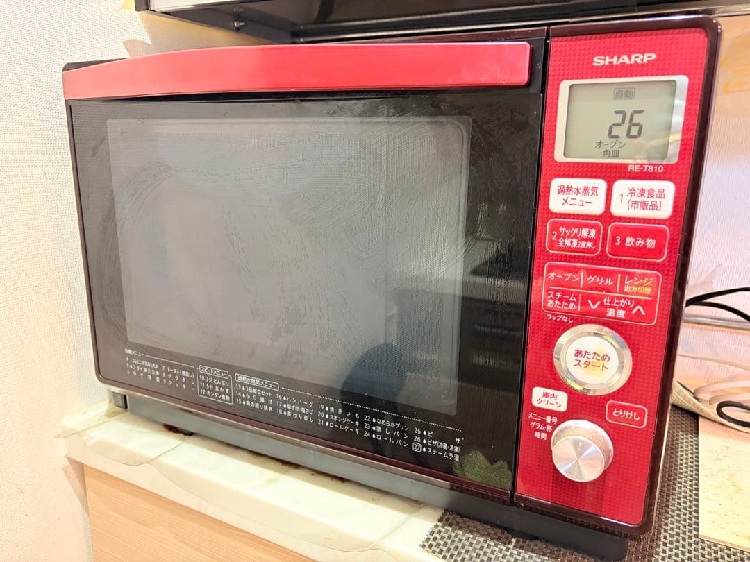 SHARP RE-T810-Rレッド 電子レンジ