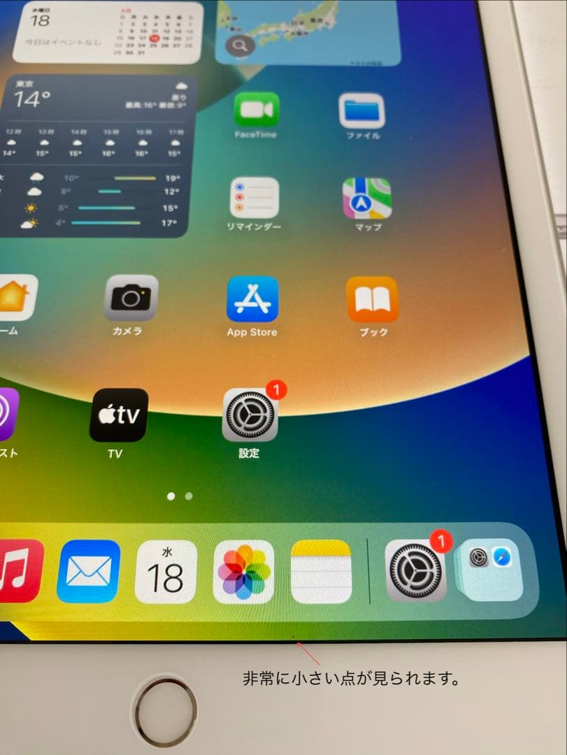 iPad第5世代　新品同様　iPad本体 電池100% 純正充電器付　Aランク