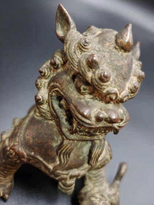 古銅　獅子　置物　時代物　古美術   骨董　コレクション