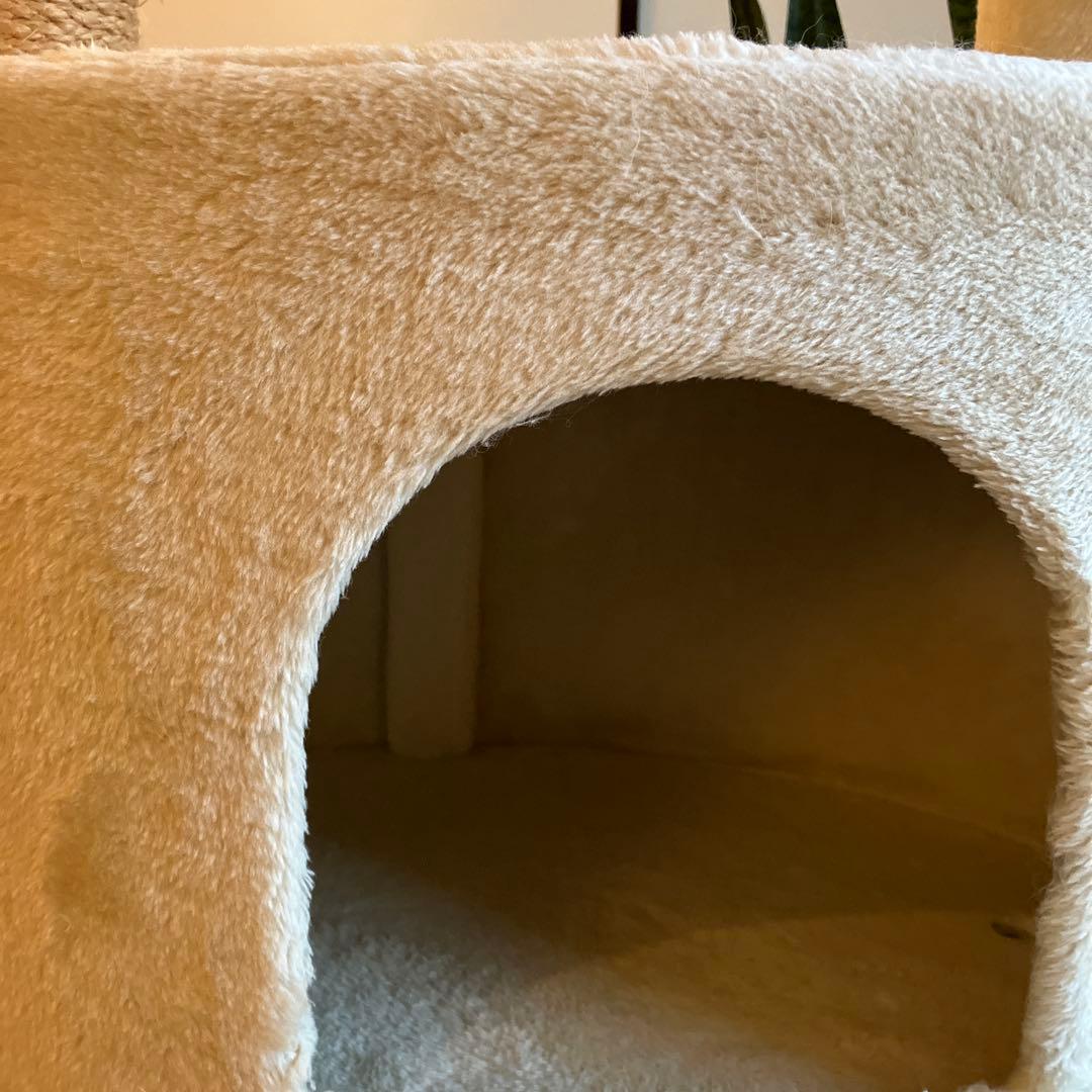 Mau 隠れ家付きキャットタワー ミルキーエッグ 約150cm