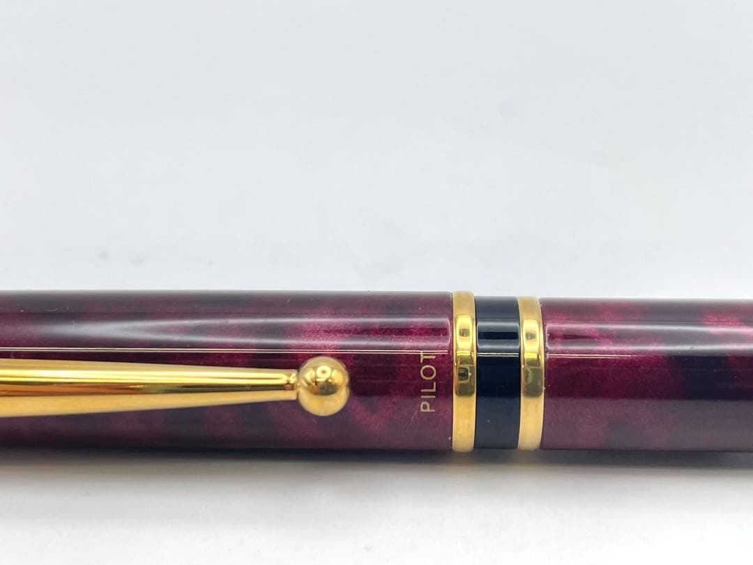 【S】初期型 パイロット グランセ ルビーレッドマーブル 万年筆 ペン先14K