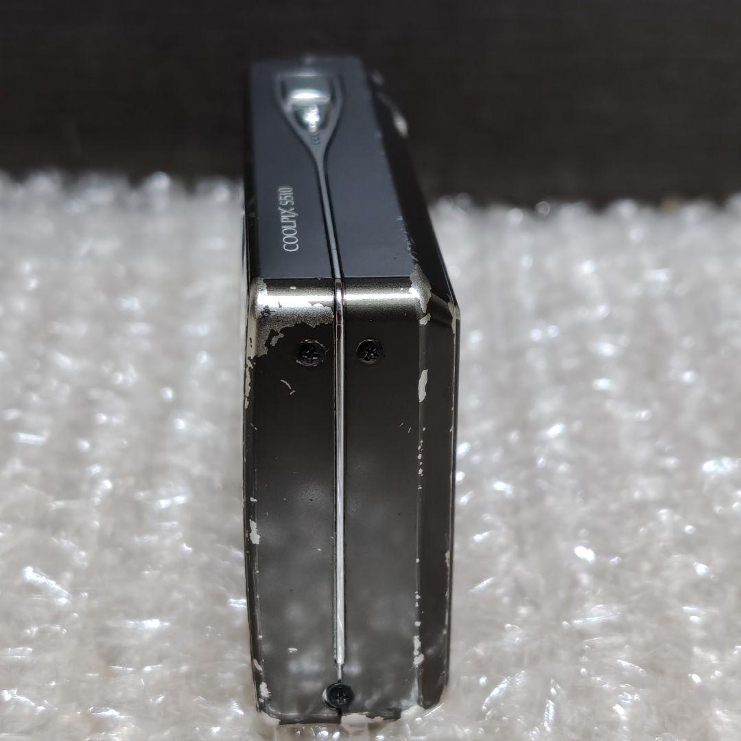【動作確認済 程度良好】ニコン クールピクス S510 オールドコンデジ 黒系