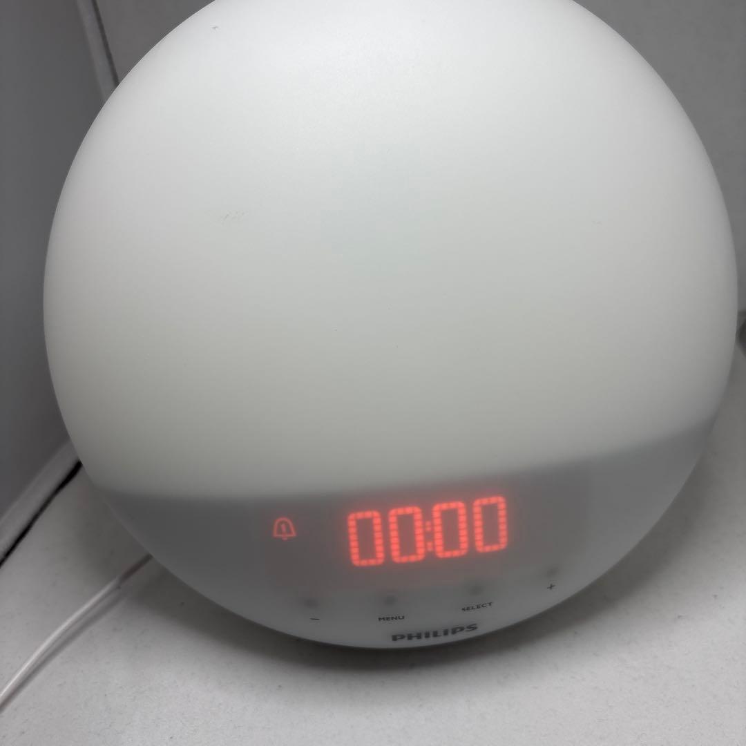 目覚めサポートPhilips 目覚ましライト時計 ラジオホワイト