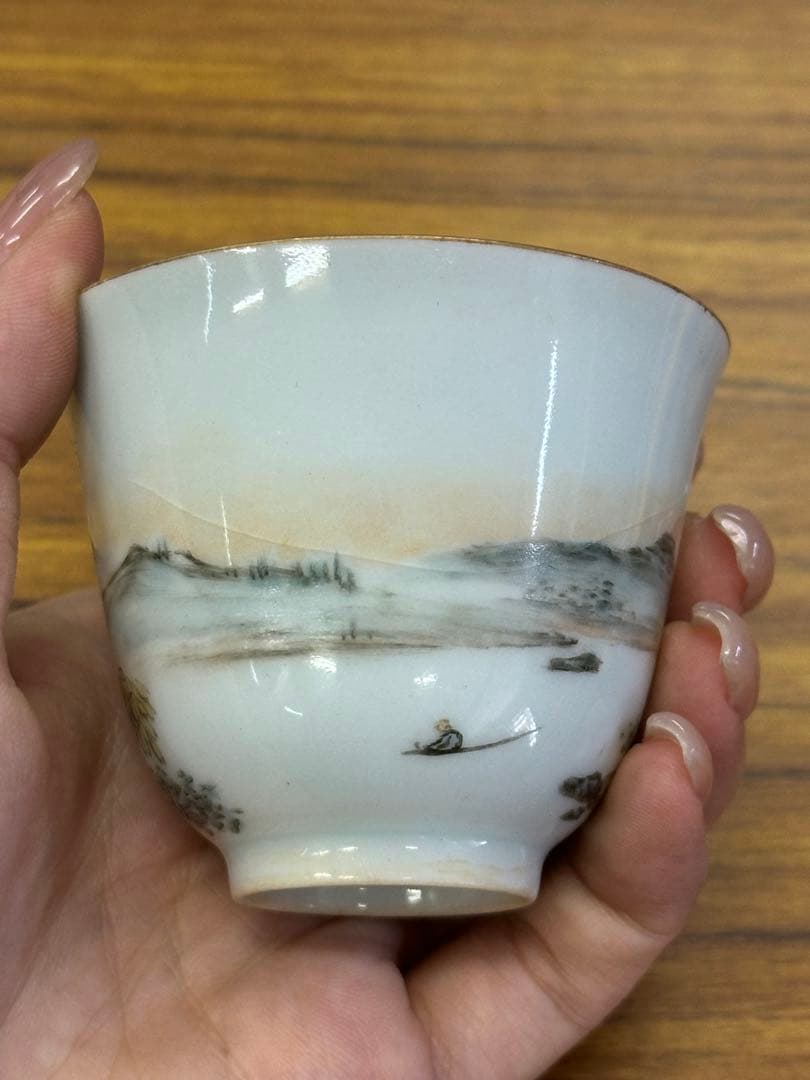 中國古美術 盃 大清光绪年製 茶碗 煎茶道具 傷あり