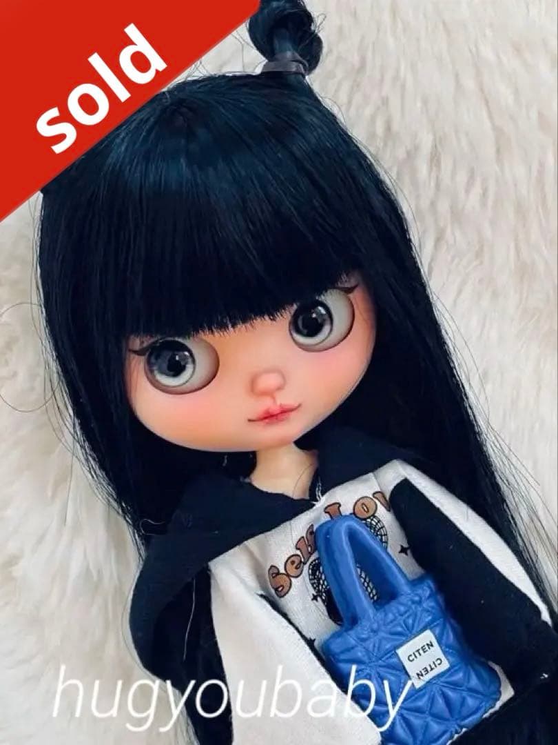 ミディーアイシードール　カスタム　超目線あげ♡だんごツインの桃ちゃん♡
