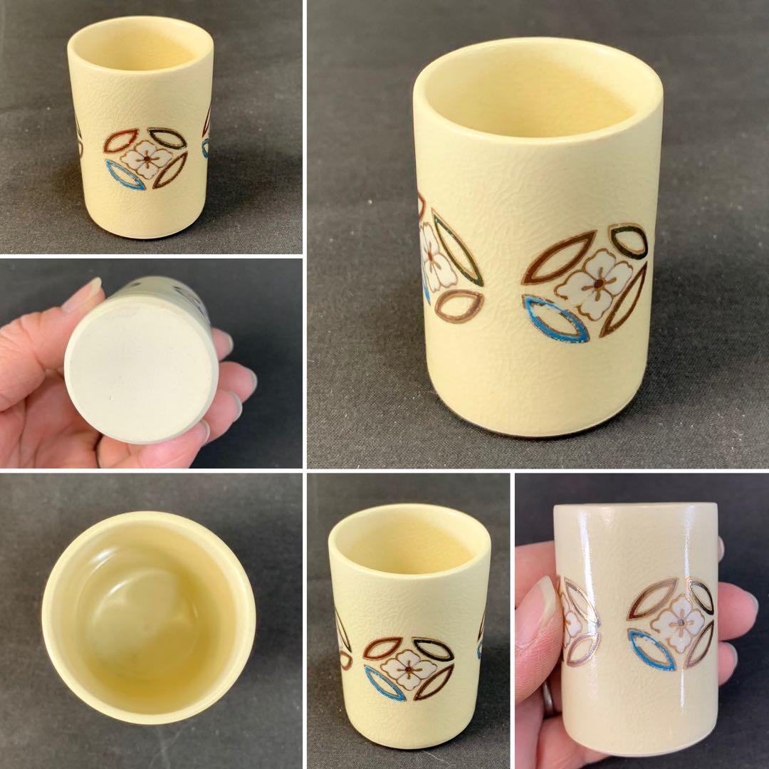 E196 送料無料　茶箱セット　茶道具セット　茶碗　振出し　茶筅筒　茶匙