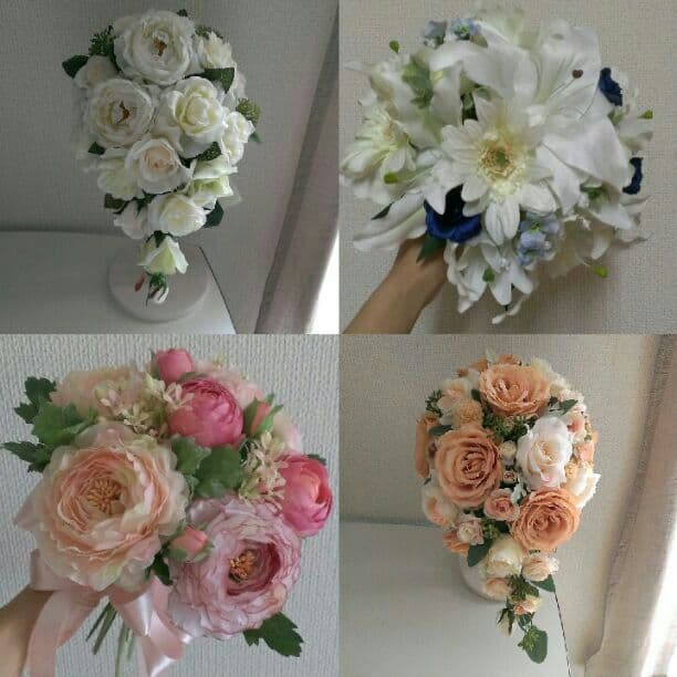 ブーケ　髪飾り　花かんむり　オーダーメイド
