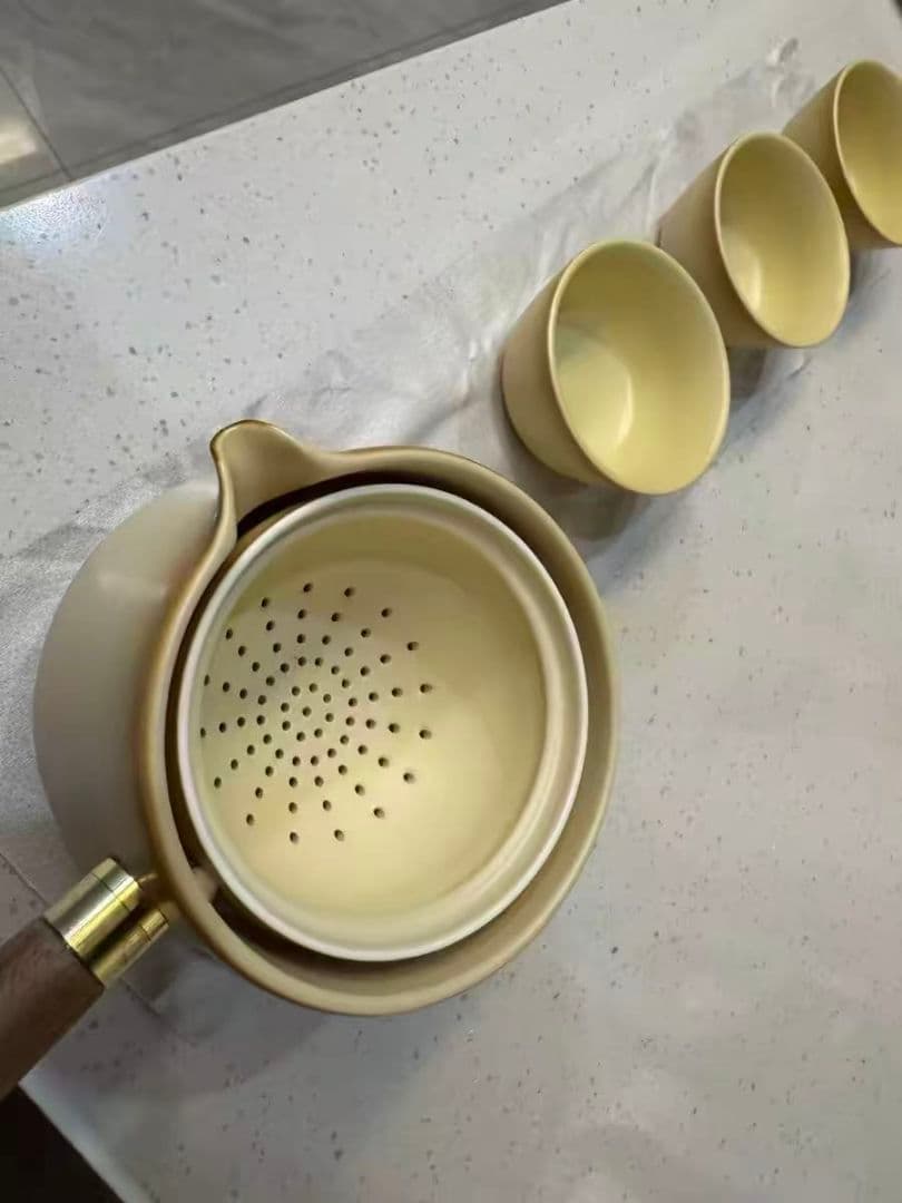 陶器製急須と茶碗セット