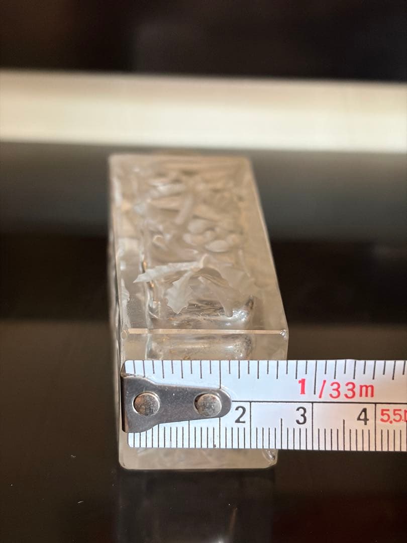 【名家蔵出し 生出し品】 アンティーククリスタルガラス 四角形ボトル 花模様
