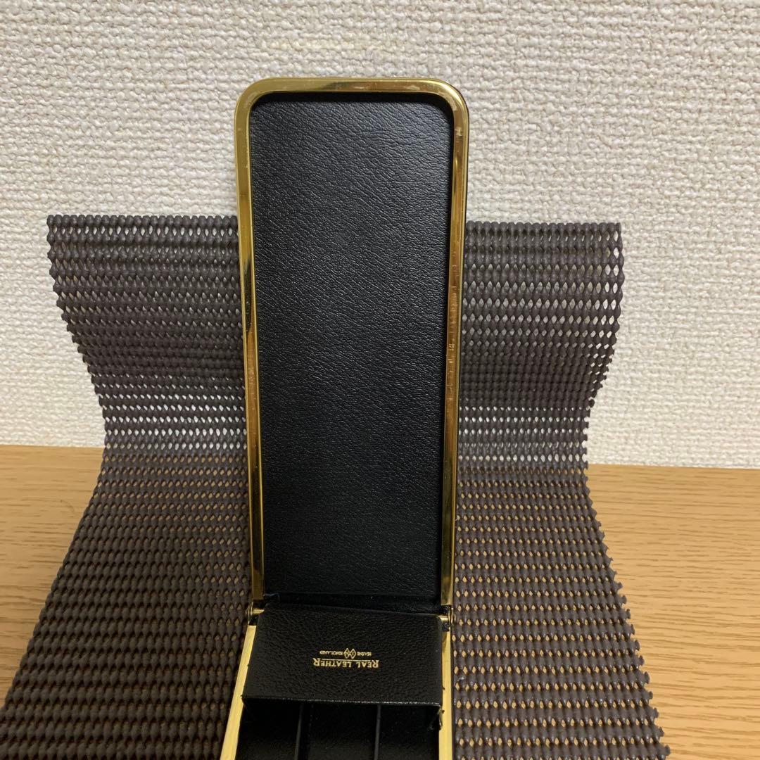 イングランド製（金箔打ち）葉巻ケース（3本用）　本革