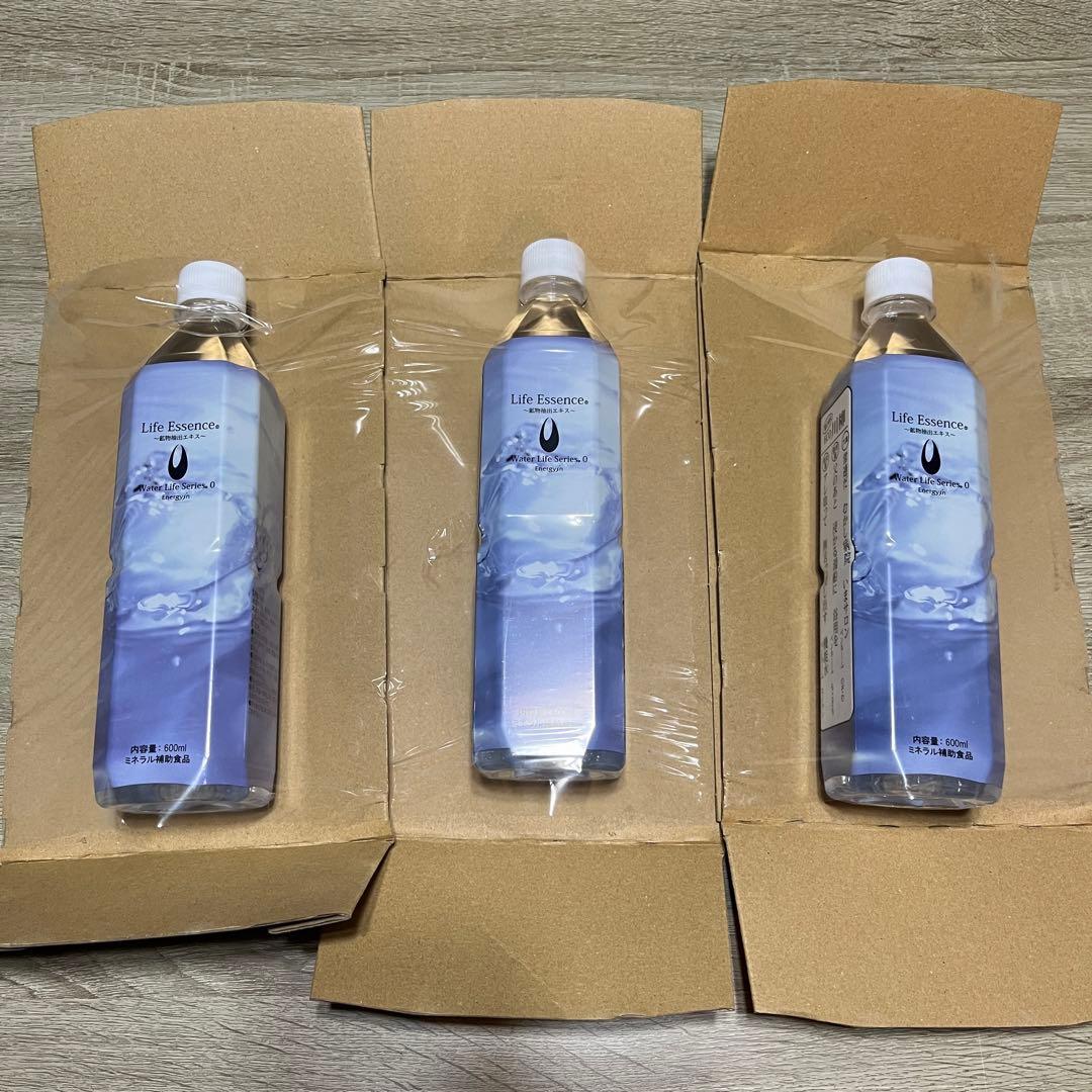 ライフエッセンス ミネラル　エコウォーター　600ml × 3本　冷暗所保管