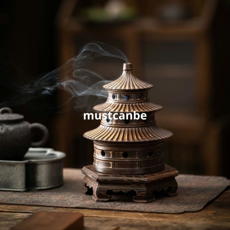 陶磁器 香炉 歩歩高升宝塔香炉 室内沈香炉 禅意茶道 置物 工芸品