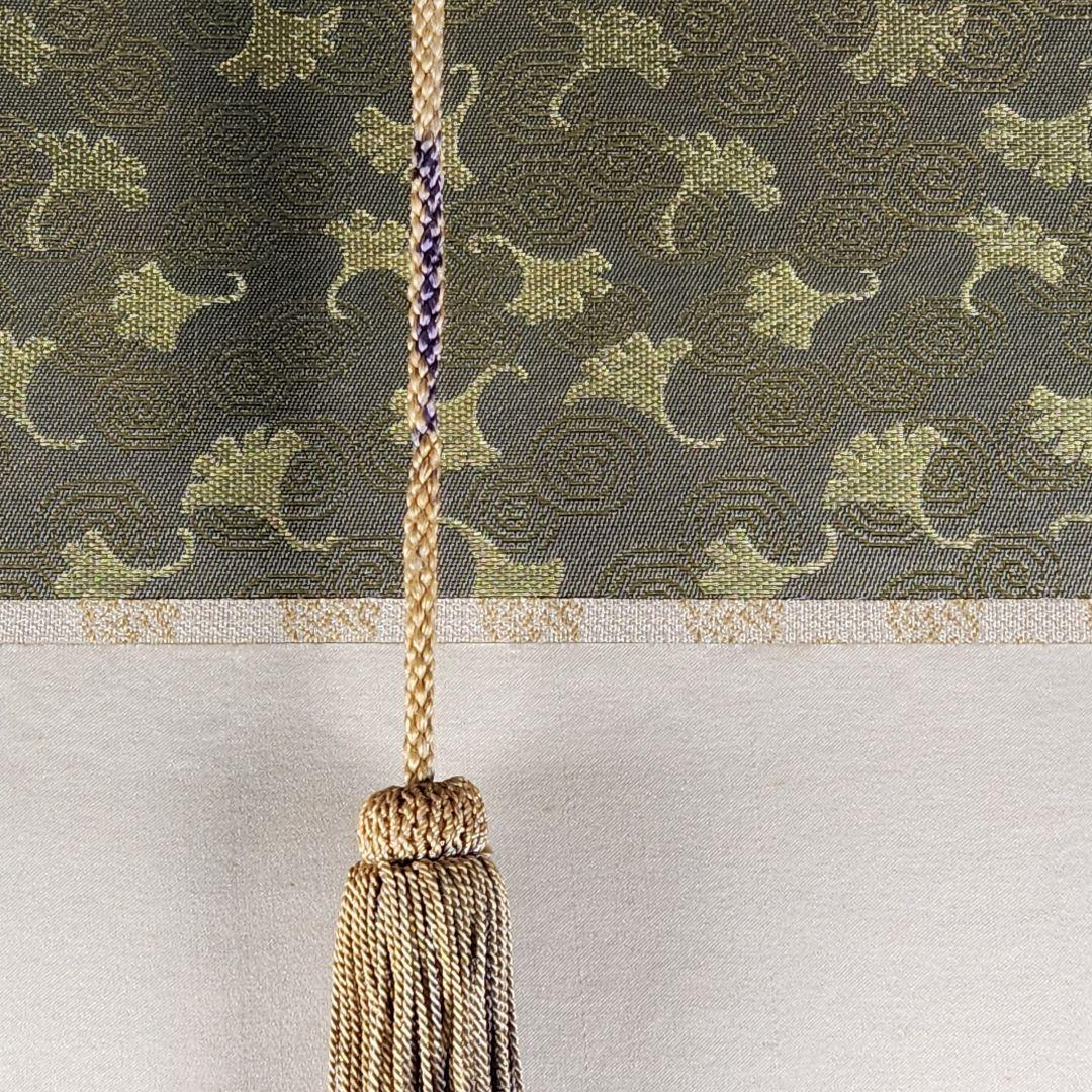 Y3452-11 中国 絹刺繍 鶴図 衝立 高さ103㎝