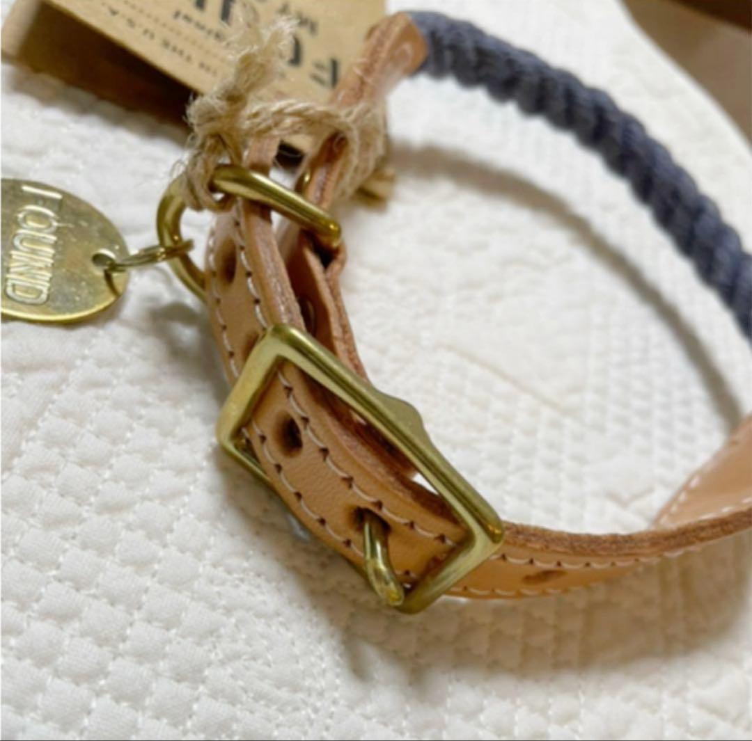 新品 ★FOUND MY ANIMAL ファウンドマイアニマル 首輪 S★ブルー