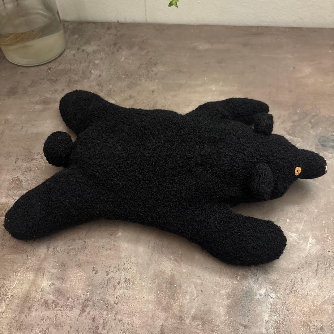 くったり　くまさん　バスケットカバー　黒　ブラック　作家