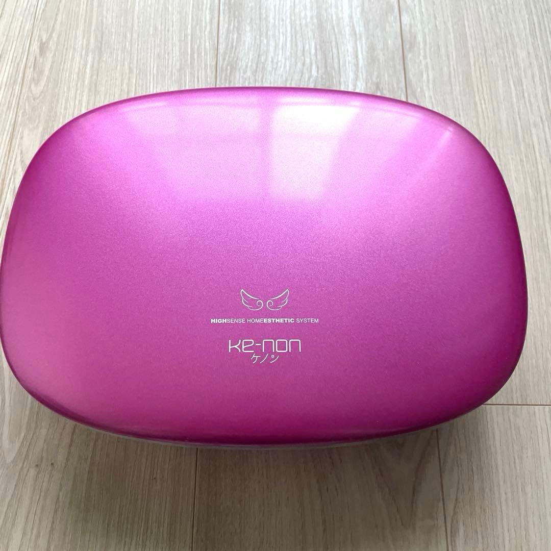 フラッシュ式脱毛器 ke-non ピンク　ver.5.0 新品カートリッジ２つ付