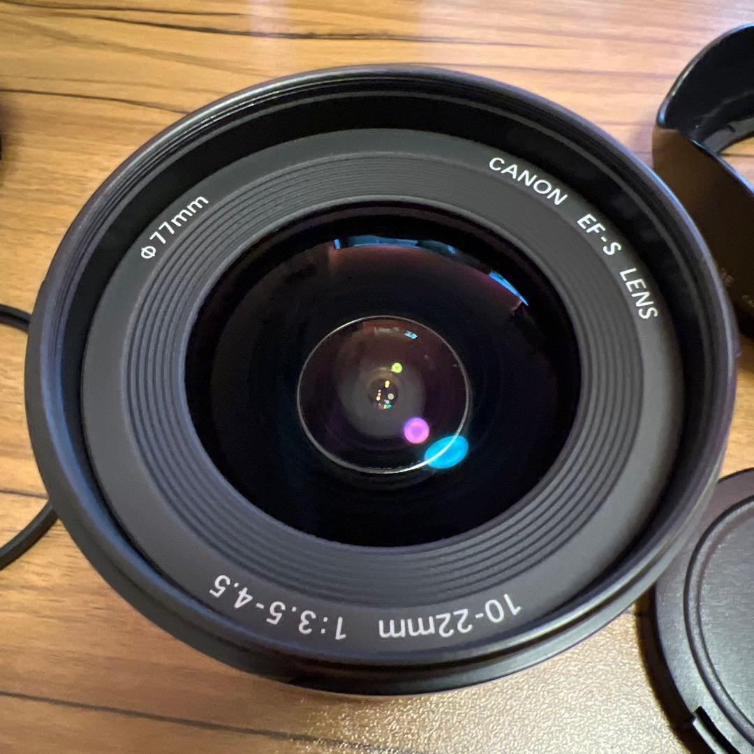 Canon EF-S 10-22mm USM, フィルタとフード付き