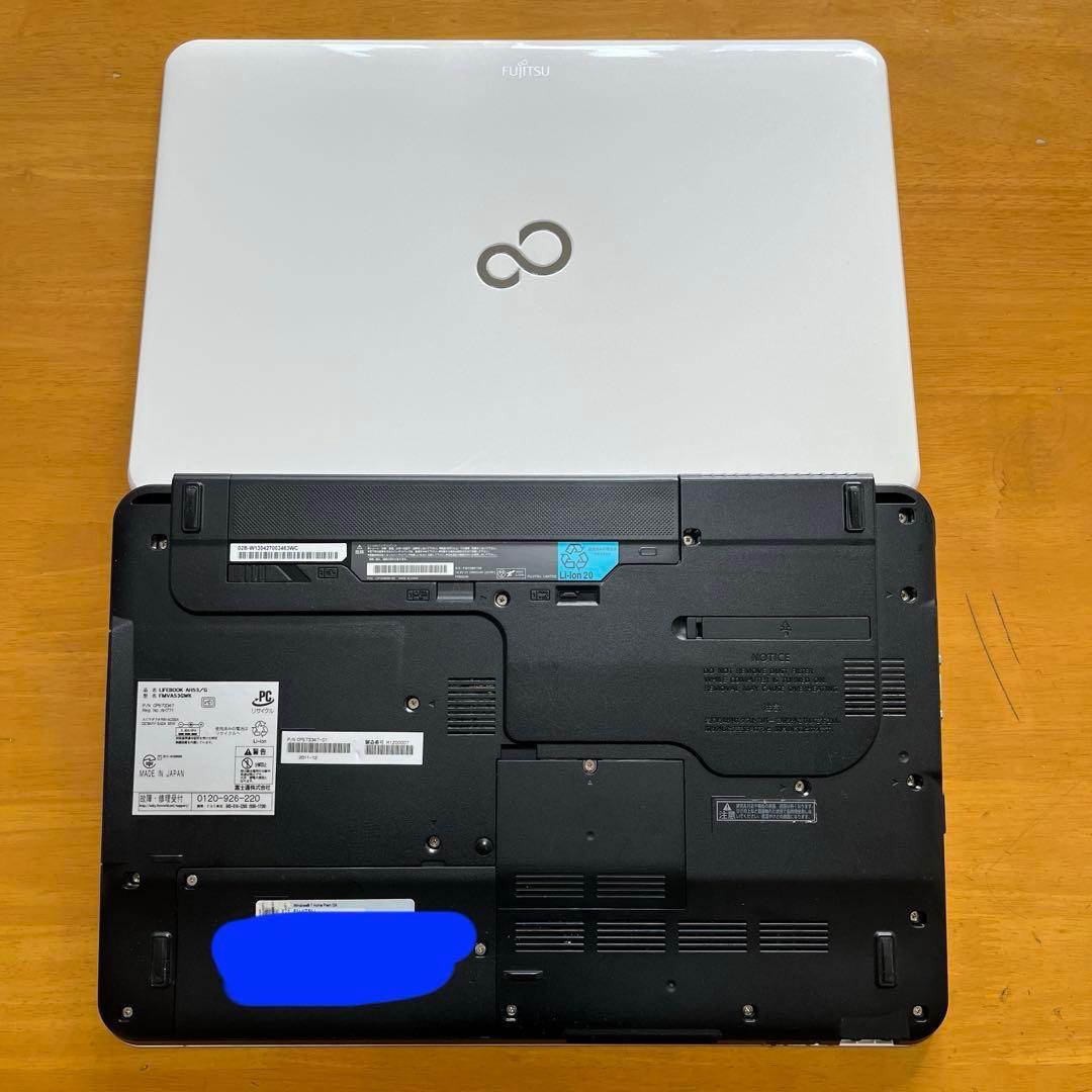 【Win10/CPU•SSD•メ8G換】★富士通★LIFEBOOK★AH53/G