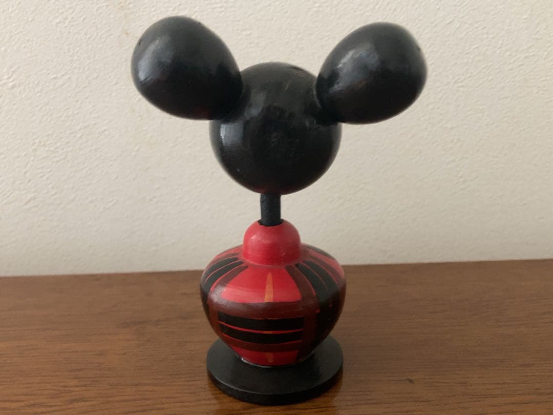 古い　ミッキーマウス 首振り人形　木製アンティーク　中古品