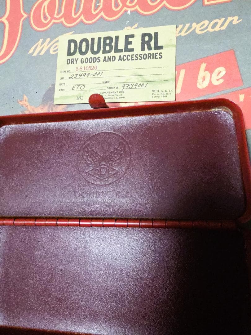 【新品未使用】DOUBLE RL ヴィンテージ仕上金型ジュエリーケース WINE