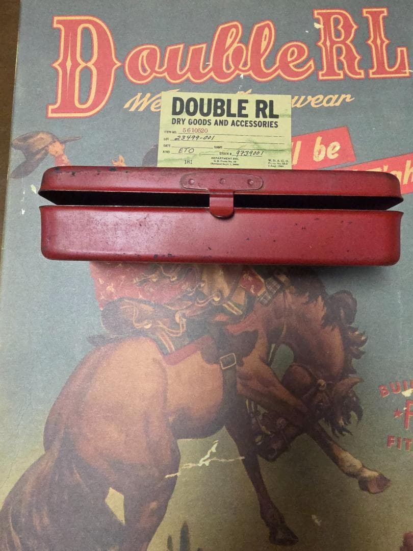 【新品未使用】DOUBLE RL ヴィンテージ仕上金型ジュエリーケース WINE