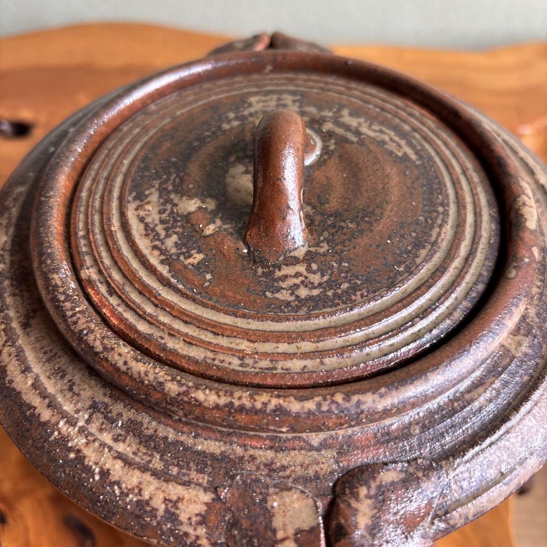 高取写 耳付水指 中村正彦造 共箱 茶道具