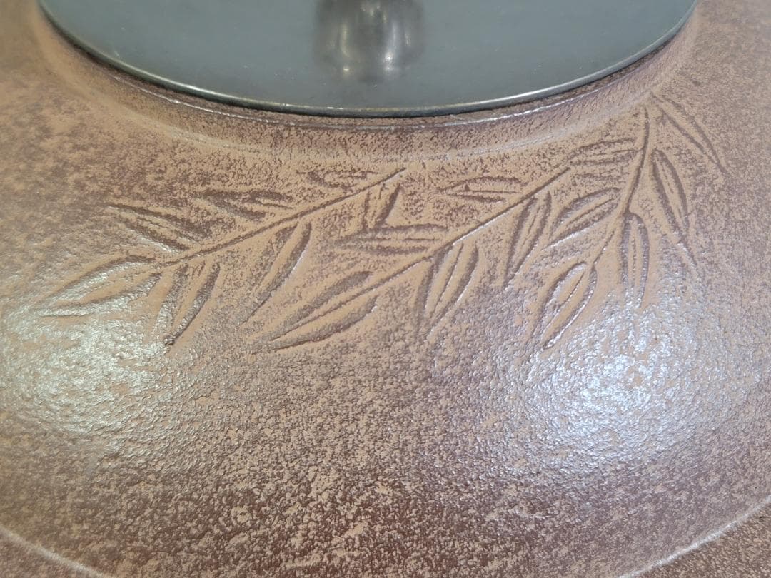 茶道具 透木竹紋釜 共箱 美品 透木付 DT562
