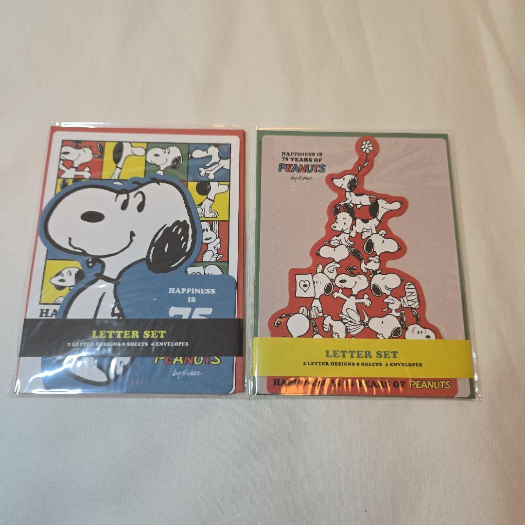 スヌーピー　75周年　文具セット　シール　レターセット　メモ　Peanuts
