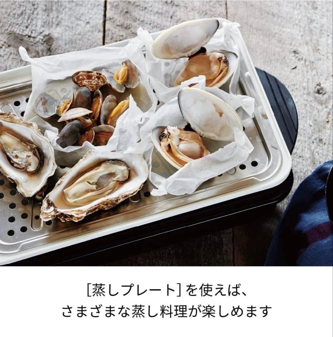 【お得！】recolte ネイビー ホットプレート 深鍋、たこ焼きプレート付き