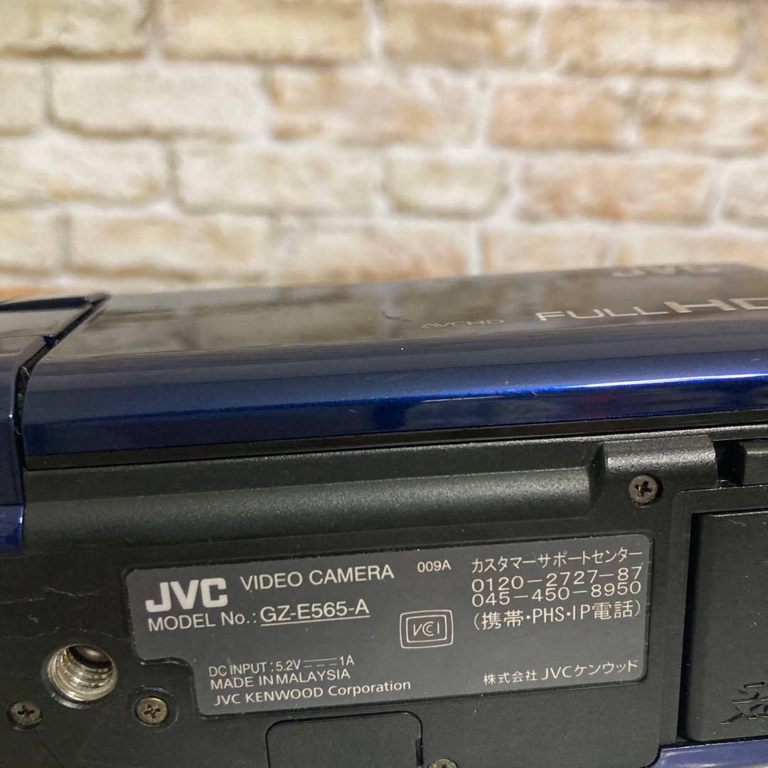 JVC GZ-E565-A 通電、操作は確認済み バッテリー、充電器付き