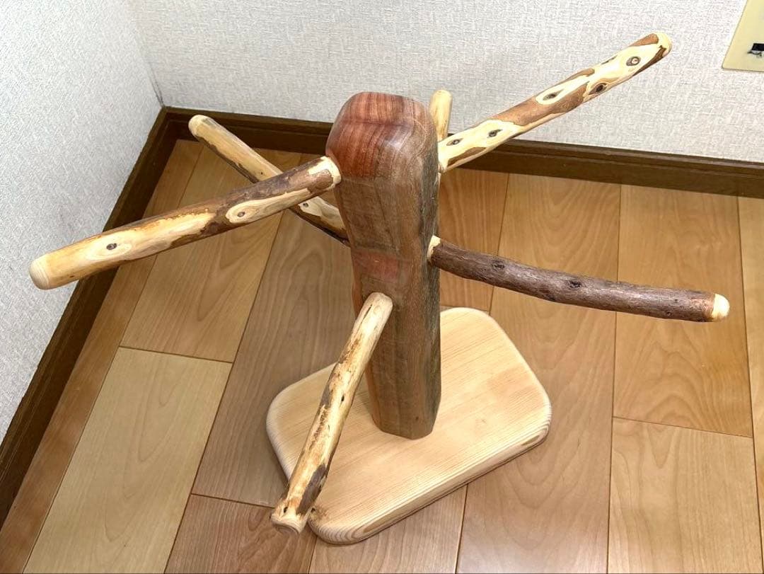 【中型鳥用】トロピカルウッドの螺旋状♬バードスタンド