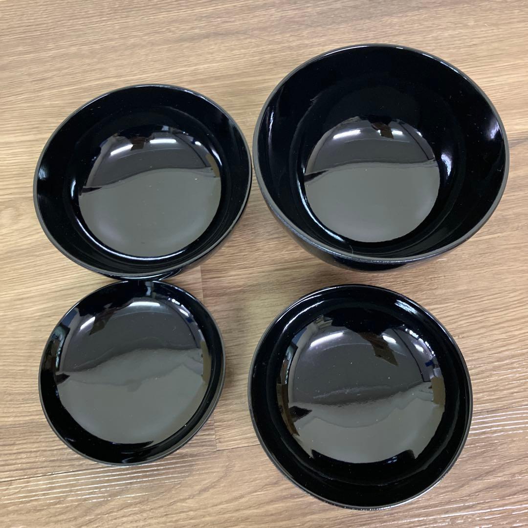 3F 漆器 入れ子椀 5客セット（四つ椀・精進料理・懐石） 応用器 お椀