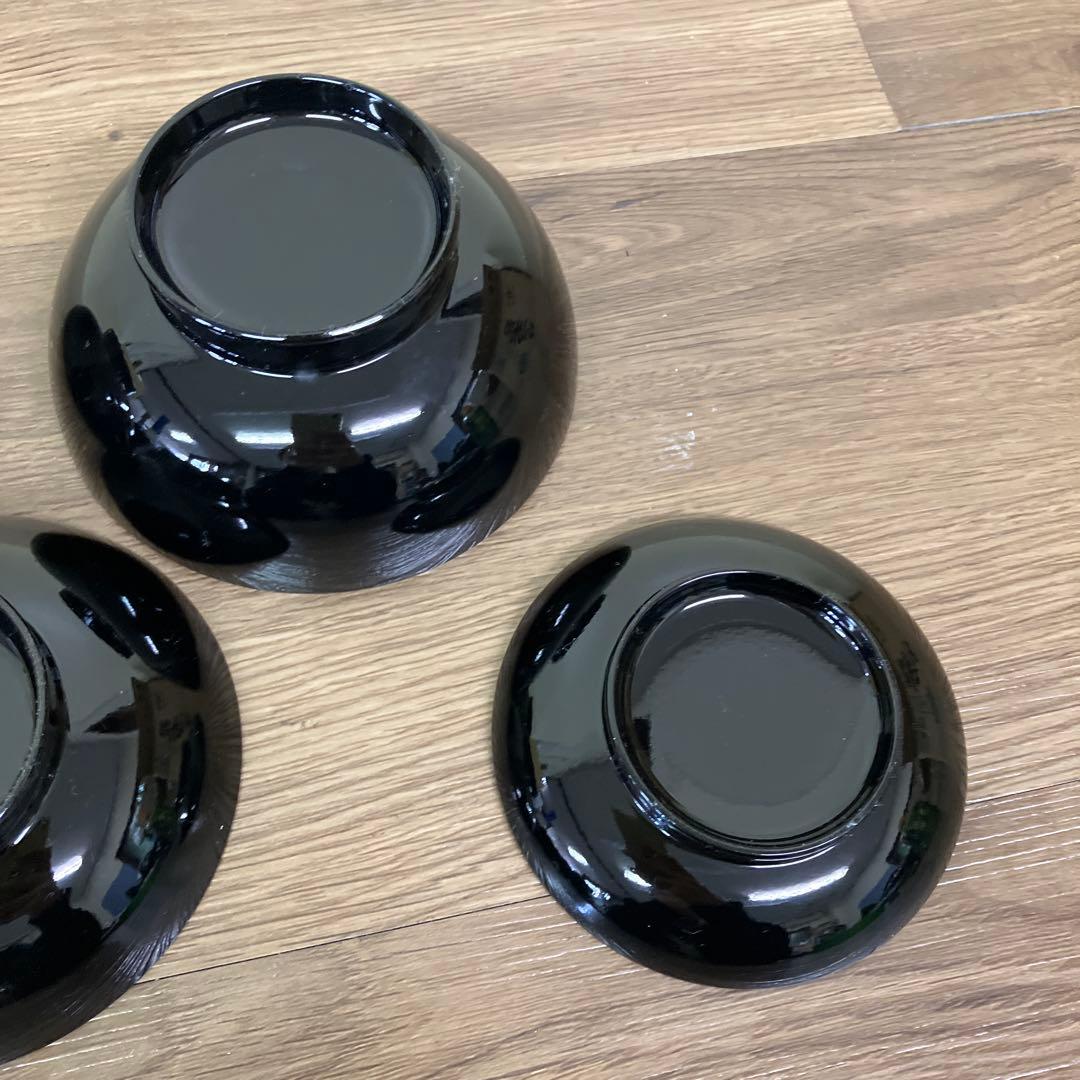 3F 漆器 入れ子椀 5客セット（四つ椀・精進料理・懐石） 応用器 お椀