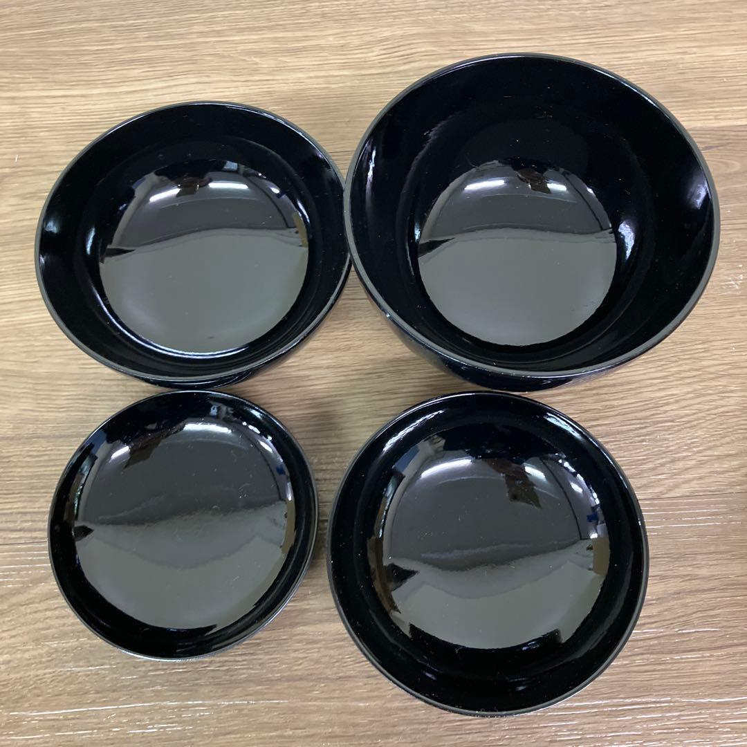 3F 漆器 入れ子椀 5客セット（四つ椀・精進料理・懐石） 応用器 お椀