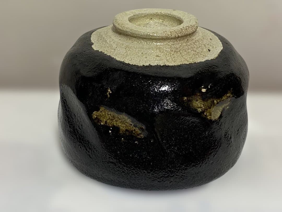♦️茶道具 黒楽抹茶碗 松楽印 作家物 未使用と思われます 美術工芸品 骨董品