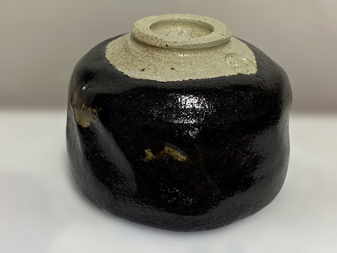 ♦️茶道具 黒楽抹茶碗 松楽印 作家物 未使用と思われます 美術工芸品 骨董品