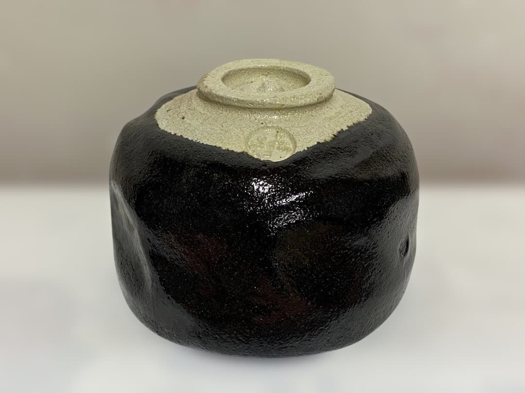 ♦️茶道具 黒楽抹茶碗 松楽印 作家物 未使用と思われます 美術工芸品 骨董品