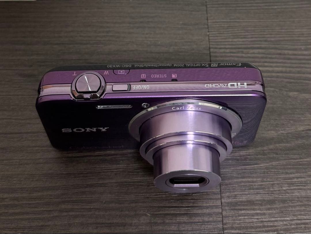 SONY Cyber shot DSC-WX30 レトロデジカメ バイオレット