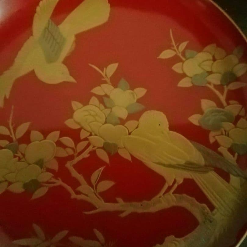 漆工芸　朱漆　金蒔絵　木盃②　江戸から明治時代　七組盃のひとつ