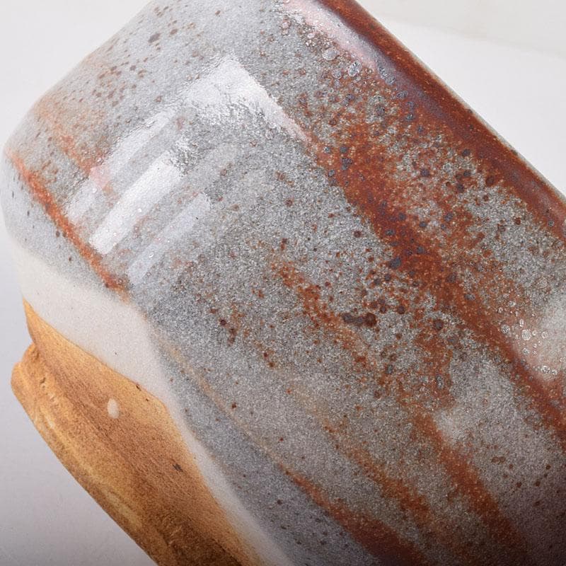 茶道具　人間国宝　荒川豊蔵作　志野茶碗　共箱　M　R8052
