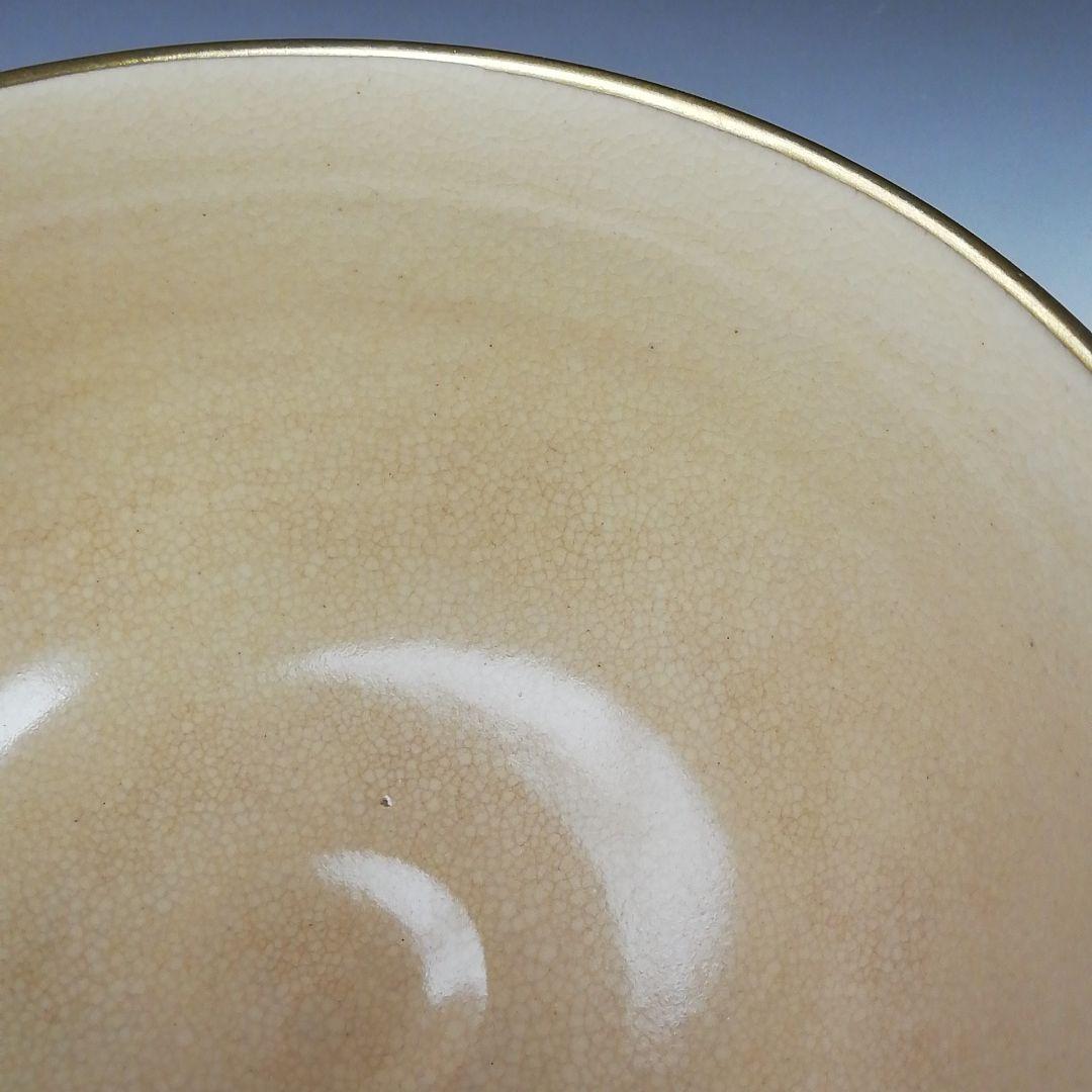 Ｔ２９０　茶碗　『仁清写　扇面画』『音羽山窯　陶楽 造』　共箱　抹茶碗　茶道具