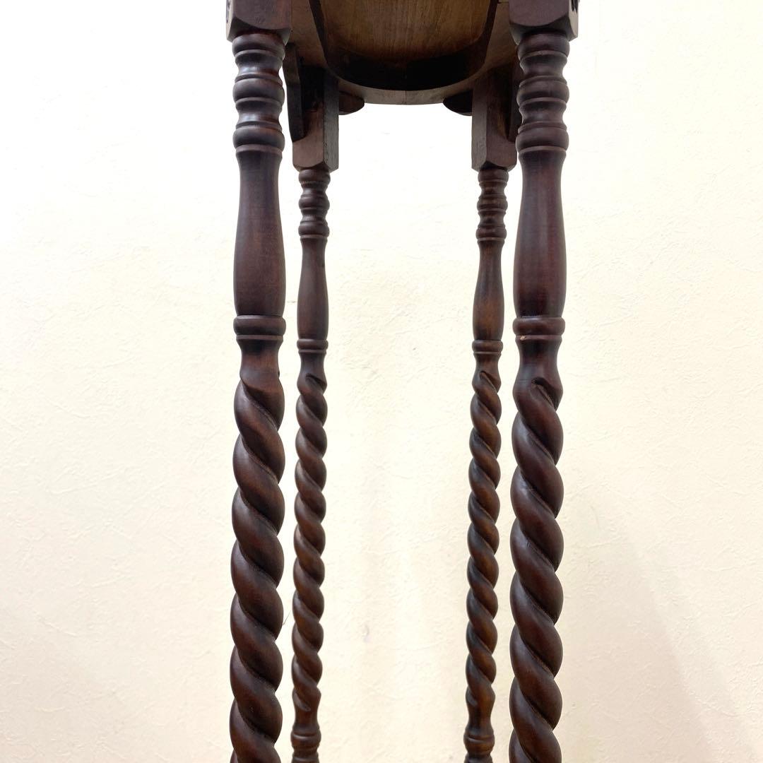 美品 ツイストレッグ プランツ フラワースタンド ハイ スリム 花台